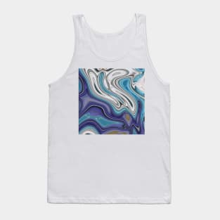 nautical summer beach ocean blue swirls Tank Top